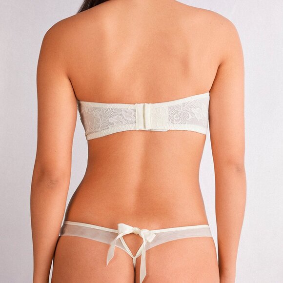 Intimissimi Lingerie 2-piece Bandeau Bra (36D) and Thong (M) Set - Picture 3 of 15